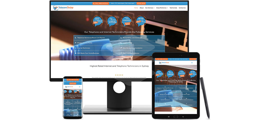TC Web's website for Telecom Today across Multiple devices