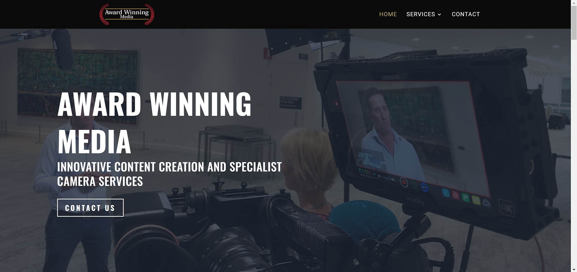 Award Winning Media Home Page by TC Web